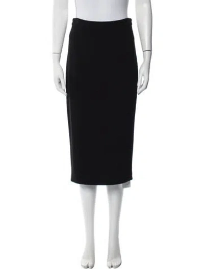 Pre-owned A.l.c Crystal Embellishments Midi Length Skirt In Black