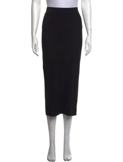 Pre-owned A.l.c Crystal Embellishments Midi Length Skirt In Black