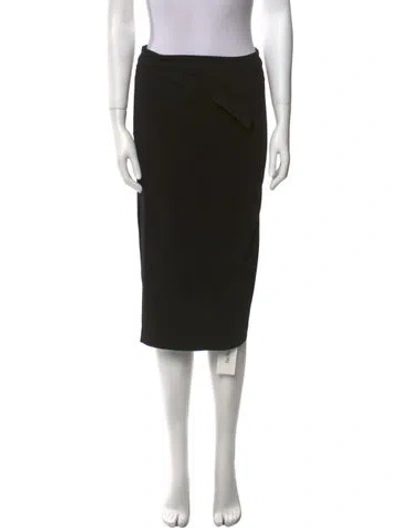 Pre-owned A.l.c Cutout Accent Knee-length Skirt In Black