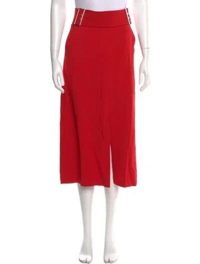 Pre-owned A.l.c Cutout Accent Midi Length Skirt In Multi