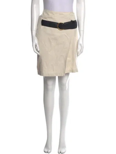 Pre-owned A.l.c Cutout Accent Mini Skirt In Neutral