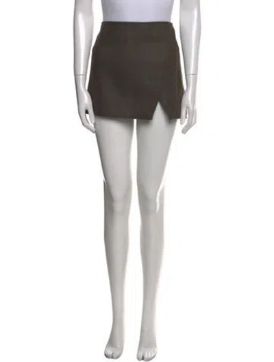 Pre-owned A.l.c Cutout Accent Mini Skirt In Neutral