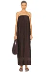 A.l.c Dalia Strapless Maxi Dress In Ganache