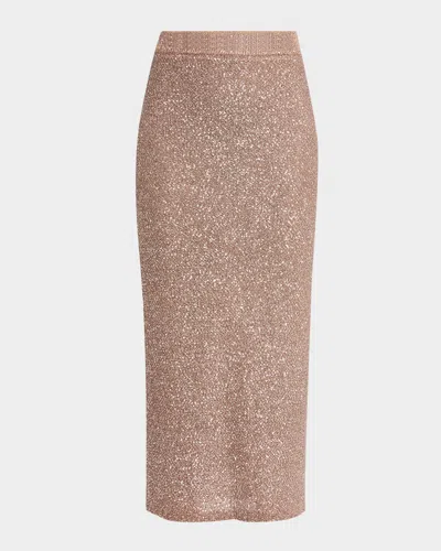 A.l.c Dana Sparkly Knit Skirt In Mauvesilv