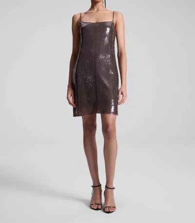 A.l.c Dani Sequin Embellished Mini Dress In Smoke