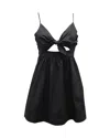 A.l.c Alc Dani Tie Front Dress In Black Cotton In Black