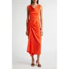 A.l.c . Dara Drape Detail Midi Dress