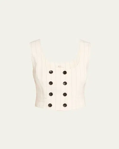 A.l.c Darcy Pinstripe Cropped Vest In Multi