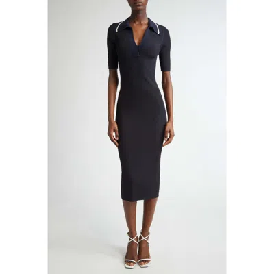 A.l.c . Darcy Rib Midi Dress In Midnight