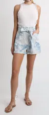 A.l.c Davidson Short In Blue Marble In Blue