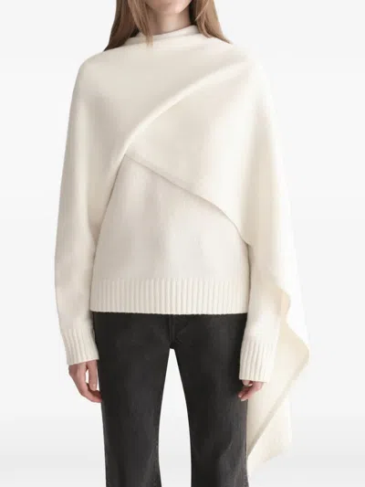 A.l.c Davin Draped Sweater In Neutral