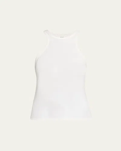 A.l.c Dean Racer Tank Top In White