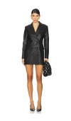 A.l.c . Declan Leather Mini Dress In 블랙