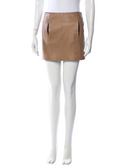Pre-owned A.l.c Deer Mini Skirt In Brown
