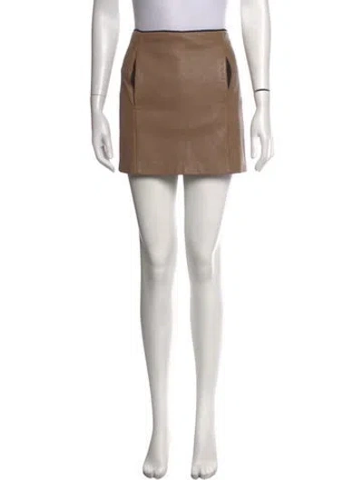 Pre-owned A.l.c Deer Mini Skirt In Neutrals