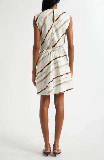 A.l.c . Delia Diagonal Stripe Sleeveless Dress In Mint Multi