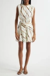 A.l.c . Delia Diagonal Stripe Sleeveless Dress In Multi