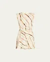 A.l.c . Delia Diagonal Stripe Sleeveless Dress In Mint Multi