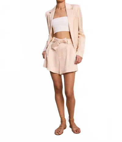 A.l.c Dempsey Linen Shine Short In Creamy Hue In Neutral