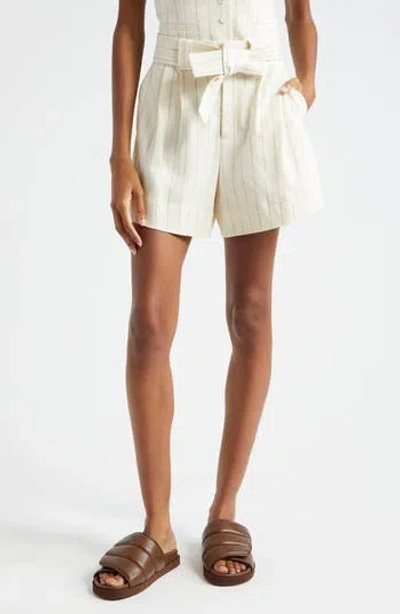 A.L.C A.L.C. DEMPSEY PINSTRIPE TIE WAIST SHORTS
