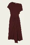 A.l.c Dena Crepe Midi Dress In Black Cherry In Burgundy