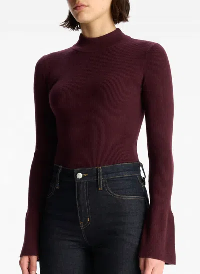 A.l.c Devin Sweater In Deep Carob In Red