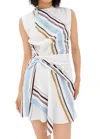 A.L.C DION DRESS IN WHITE STRIPE