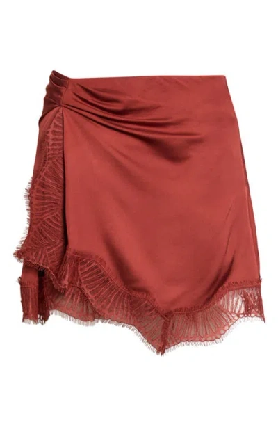 A.l.c . Dion Satin Miniskirt In Red