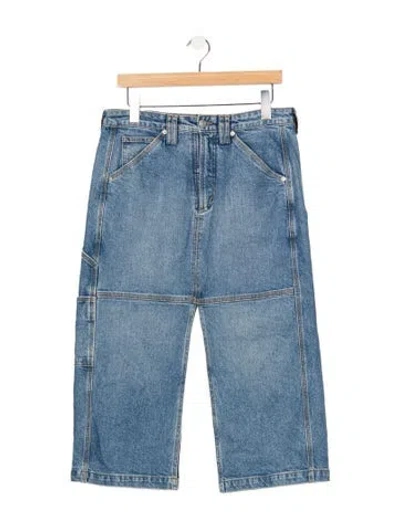 Pre-owned A.l.c Distressed Accents Mini Skirt In Blue