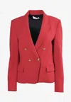 A.l.c Double-breasted Tailored Blazer In Red
