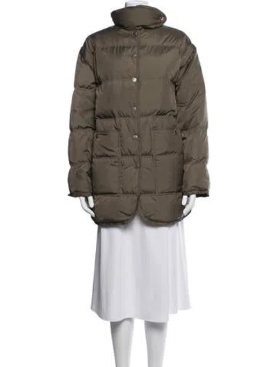 Pre-owned A.l.c Down Coat In Green