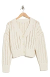 A.l.c Drew Pointelle-knit Cotton Cardigan In Ecru
