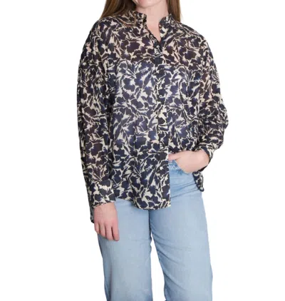 A.l.c Dylan Long Sleeve Top In Multi In Blue