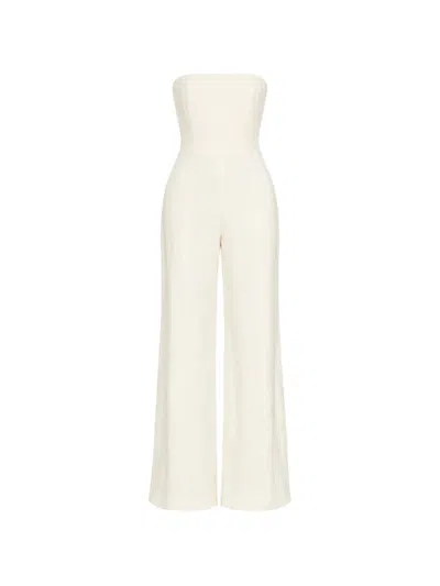 A.l.c Eden Strapless Wide-leg Jumpsuit In Neutral