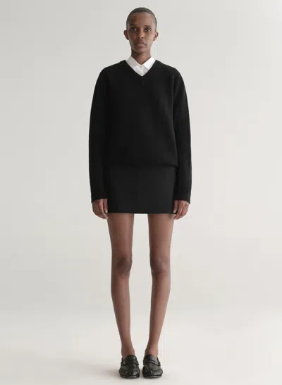 A.l.c Edie Tuxedo Stripe Mini Skirt In Black