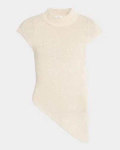 A.l.c Edith Asymmetric Knit Top In Creme