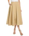 A.l.c . Eleanor Cotton Circle Skirt In Brown