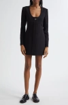 A.l.c . Elena Long Sleeve Minidress In Black