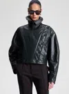 A.l.c Eli Glossy Leather Jacket In Green