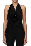 A.l.c Ayla Cowl Neck Top In Black In Black