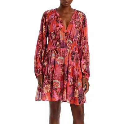 A.l.c Elise Silk Floral Mini Dress In Pink In Multi