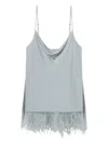 A.l.c Eliza Feather-trim Top In Gray