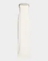 A.l.c Elizabeth Embellished Strapless Gown In Whitecrys