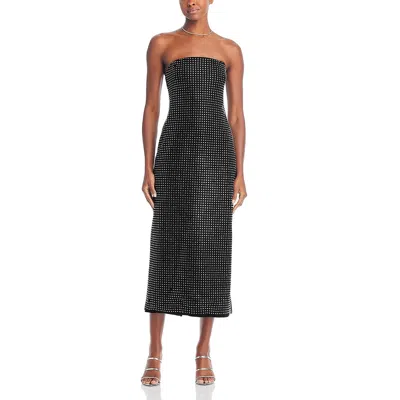 A.l.c Elizabeth Strapless Dress In Blacksilv