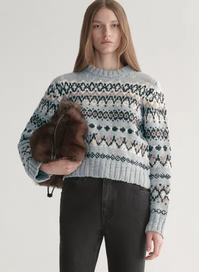 A.l.c Ella Fairisle Merino Sweater In Blue