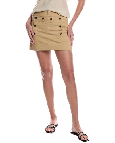 A.l.c . Elli Linen-blend Mini Skirt In Brown
