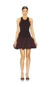 A.l.c Eloise Drop-waist Bubble Mini Dress In Brown