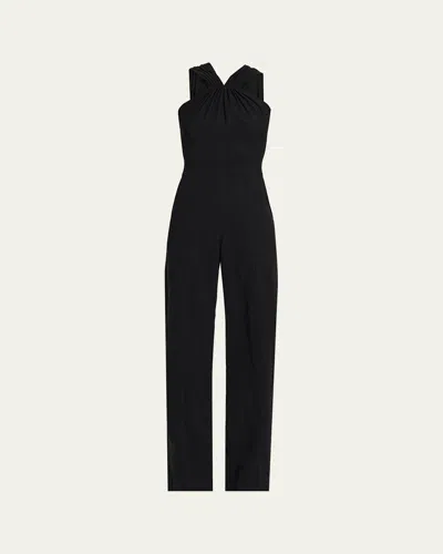 A.l.c Elouise V-neck Straight-leg Jumpsuit In Black