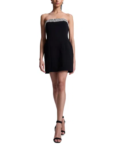 A.l.c Elsie Strapless Crystal-embellished Crepe Mini Dress In Black