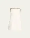 A.l.c Elsie Strapless Embellished Mini Dress In White In Whitecrys